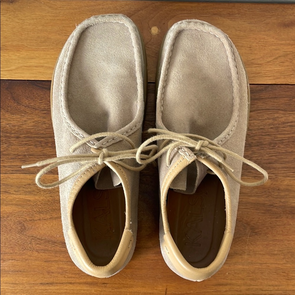 Kalso Light Tan Suede Darby Shoes